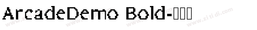 ArcadeDemo Bold字体转换